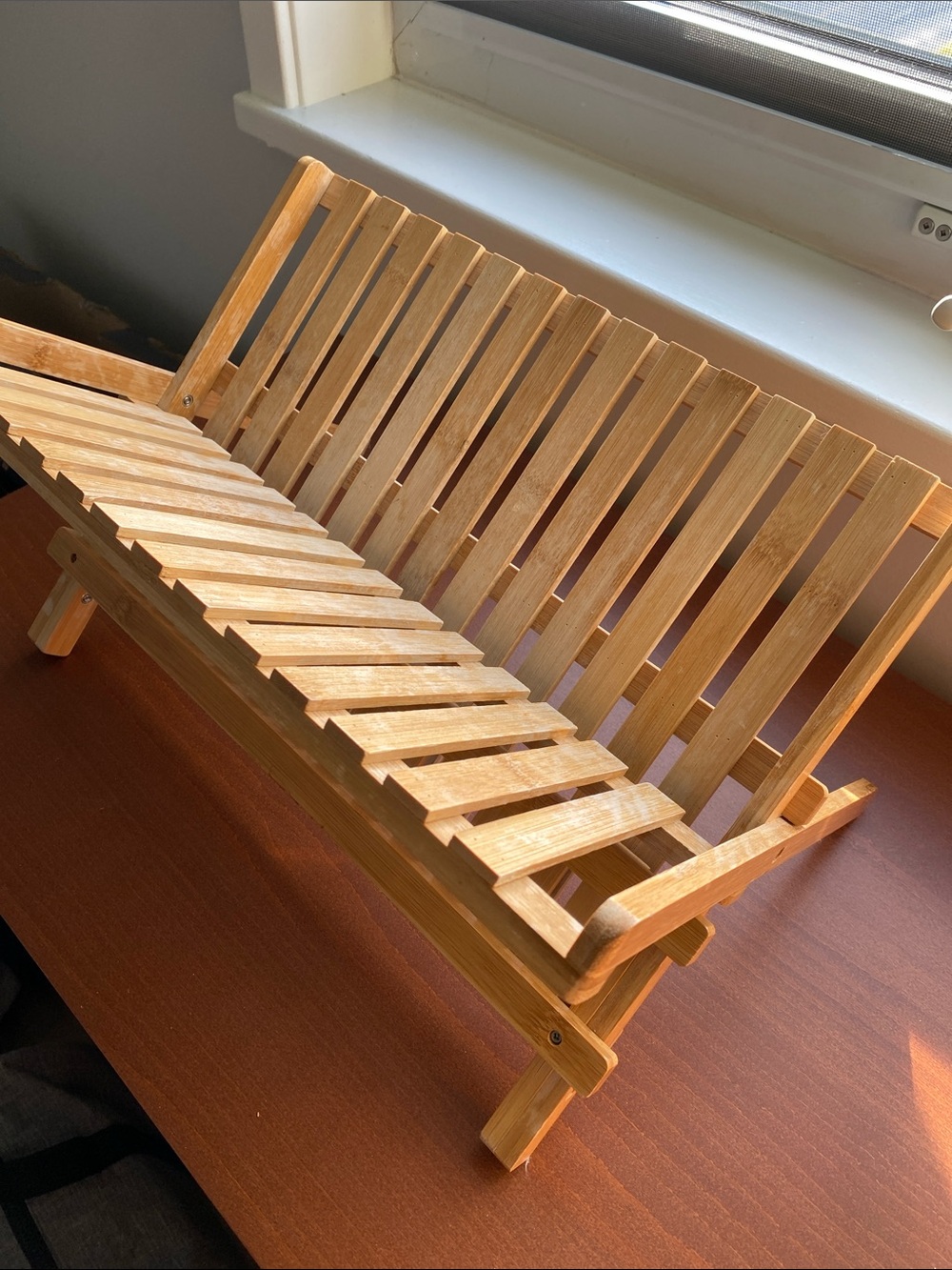 Natural bamboo dish rack